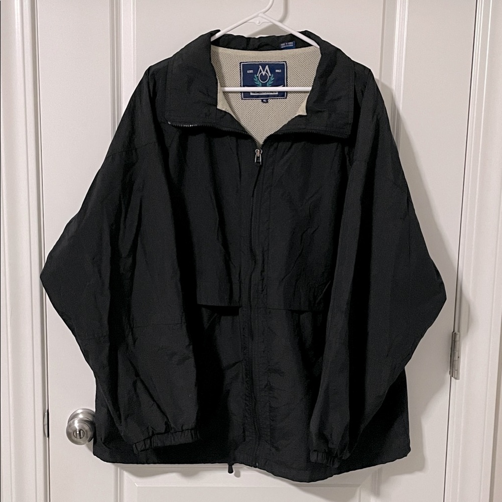 Vintage Members Only Black Windbreaker Jacket